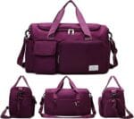 حقيبة سفر (Duffel)، حقيبة رياضية (Tote) للنادي الرياضي، حقيبة كتف للرحلات القصيرة وعطلات نهاية الأسبوع للنساء - لون فوشيا