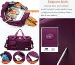 حقيبة سفر (Duffel)، حقيبة رياضية (Tote) للنادي الرياضي، حقيبة كتف للرحلات القصيرة وعطلات نهاية الأسبوع للنساء - لون فوشيا - الصورة 4